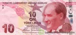 banknote 10 لیر ترکیه