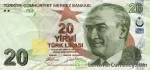 banknote 20 لیر ترکیه