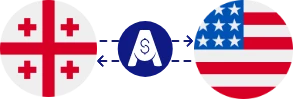 Exchange rate from Georgian Lari to US Dollar