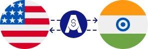 Exchange rate from US Dollar to Indian Rupee